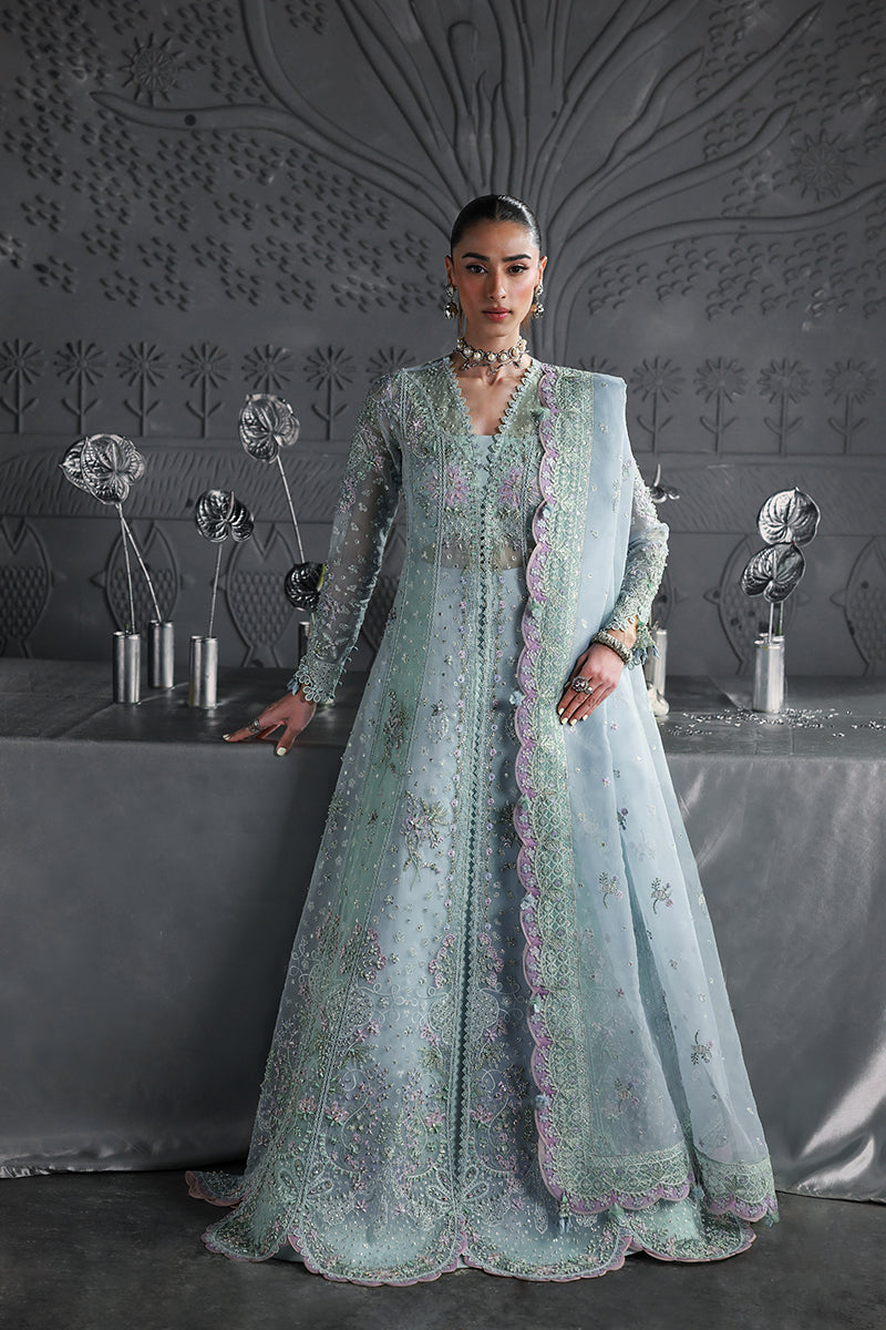 Qalamkar | Elirah Formals 25 | MF-08 SERENE AQUA S / pale AQUA / Organza Qalamkar | Elirah Formals 25 | MF-08 SERENE AQUA S / pale AQUA / Organza