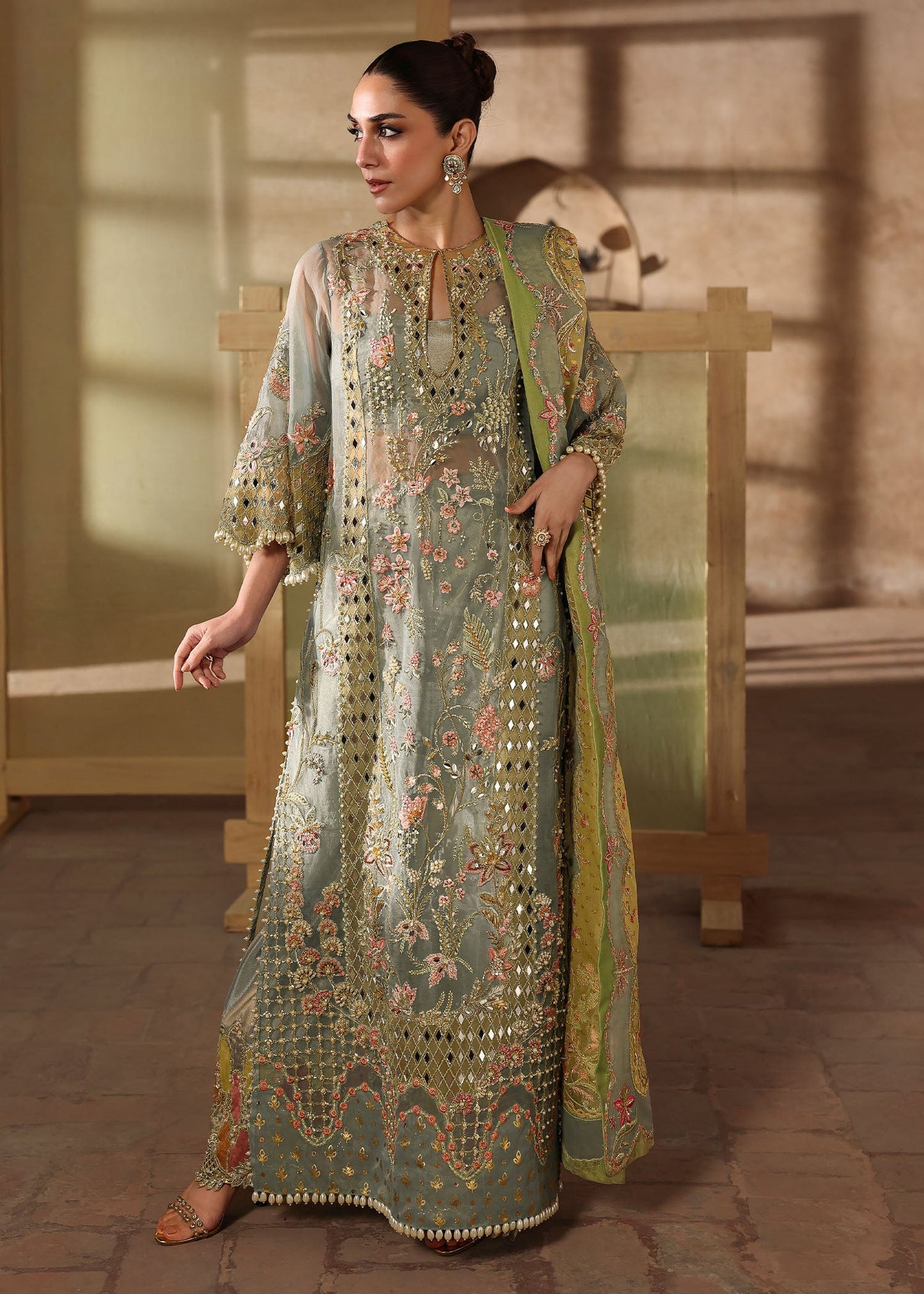 Crimson JHALAK Jhilmil Wedding stitched '26 stitched Pakistani designer outfit look 9