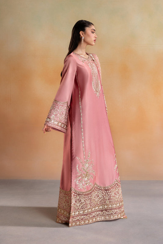 Emaan Adeel SIENNA Elara Sheesha Silk stitched Pakistani designer outfit look 2