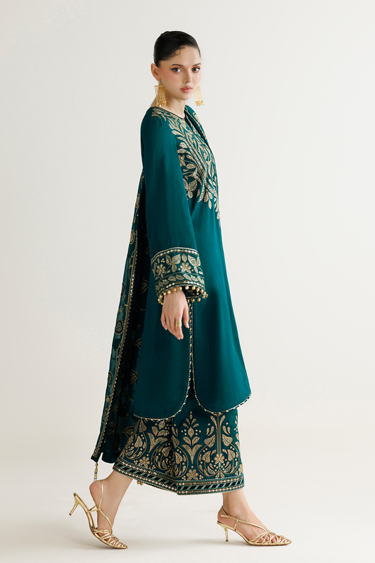 Jazmin EMBROIDERED RAW SILK UR-7092 Mirelle Luxury Formals '26 Pret stitched Pakistani designer outfit look 2