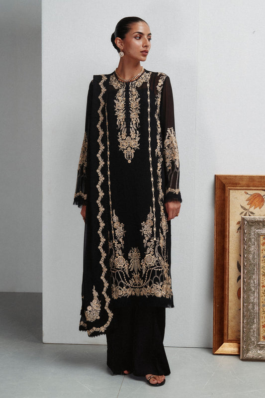 Zara Shahjahan Klimt Winter Festive 2026 Pret stitched Pakistani designer outfit look 1