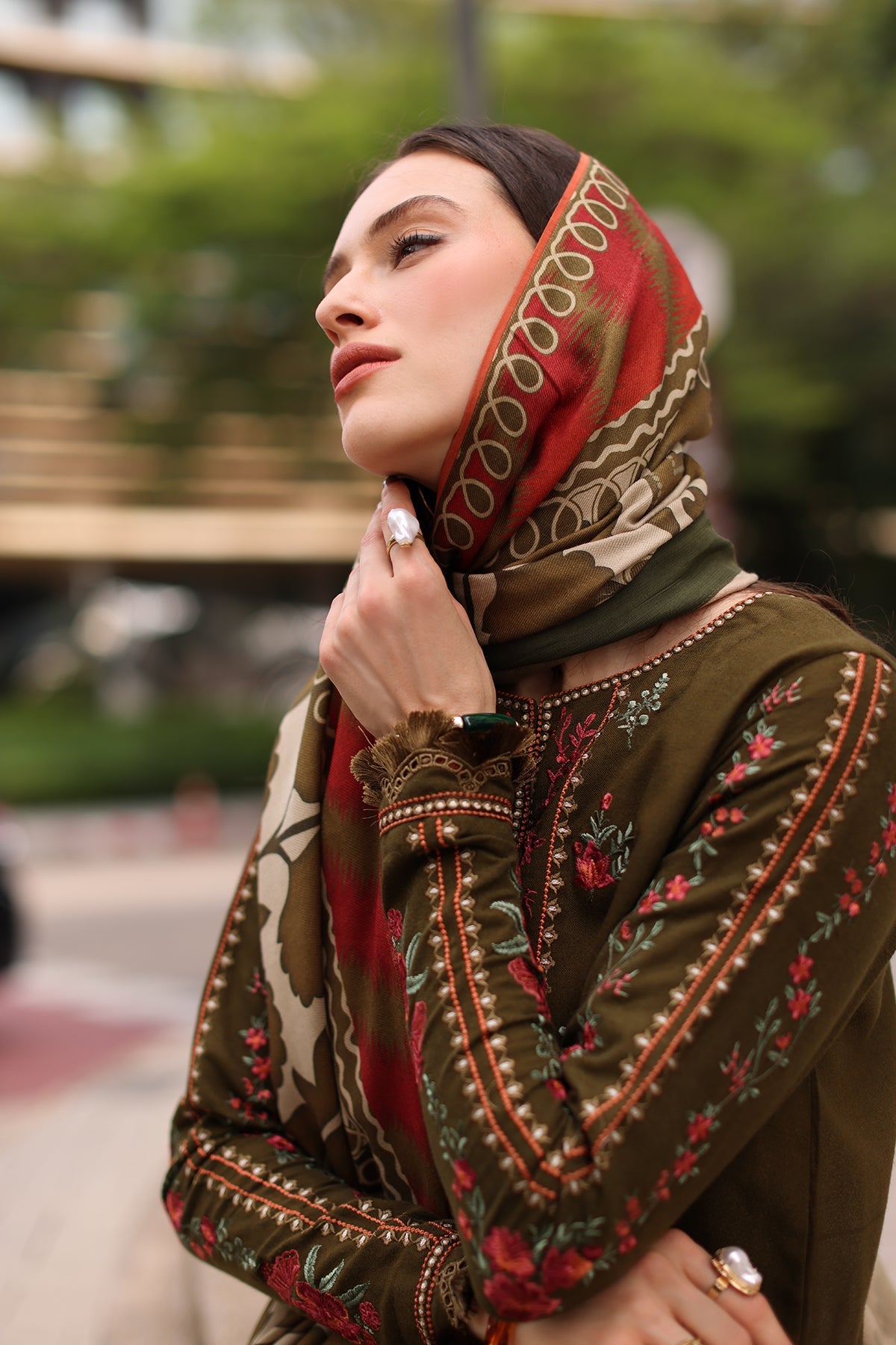 Charizma 3-Pc Unstitched Peach Leather Collection Psw6-05 Charizma | Poshima Winter V1 '26 image 6