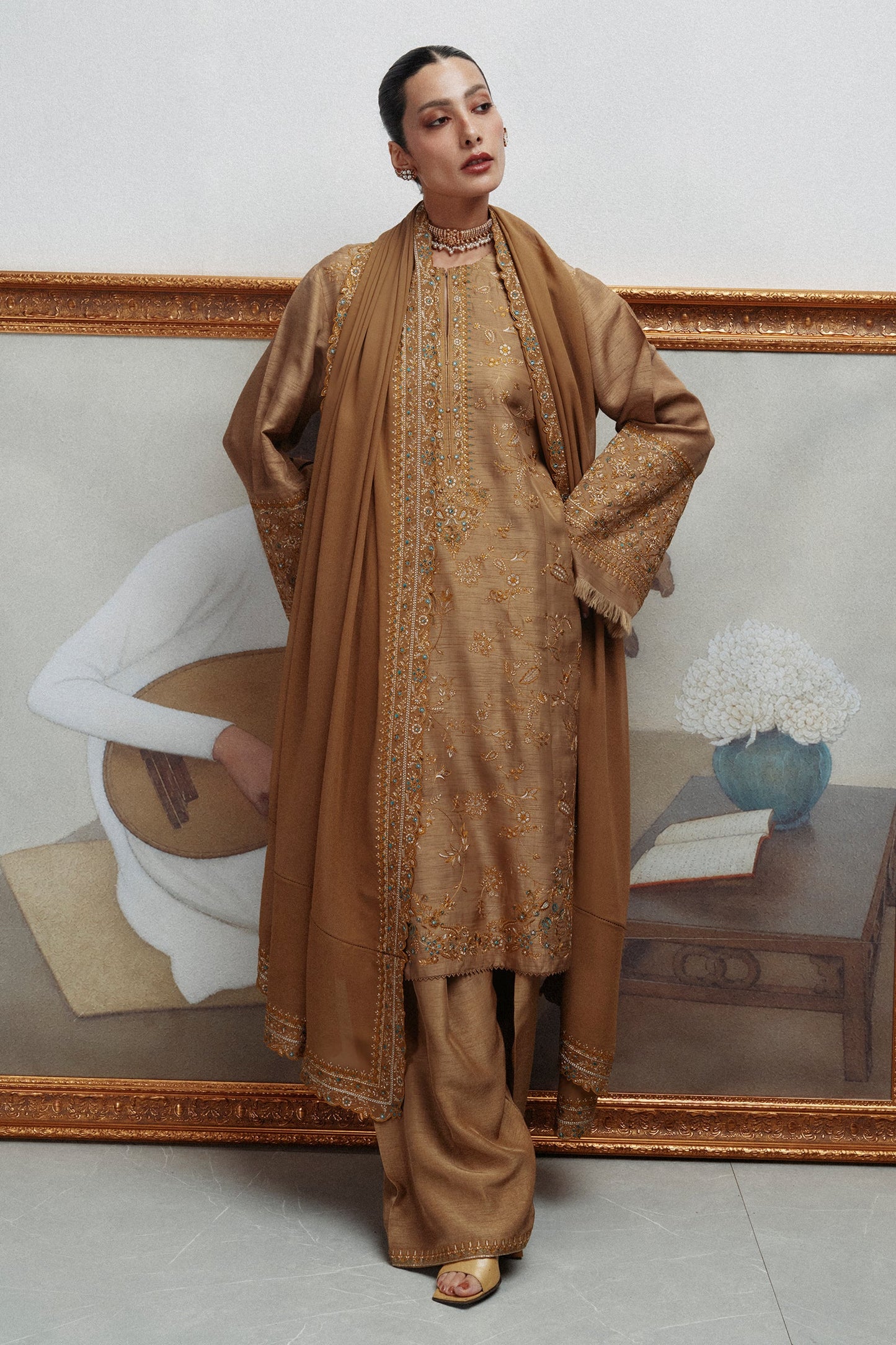 Zara Shahjahan Rembrandt Winter Festive 2026 Pret stitched Pakistani designer outfit look 5