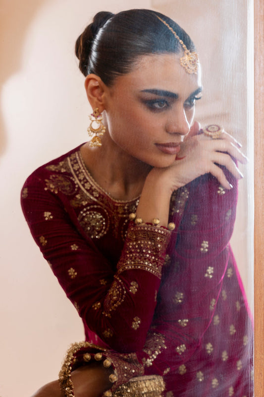 Embroidered Velvet Formal CVF D-11