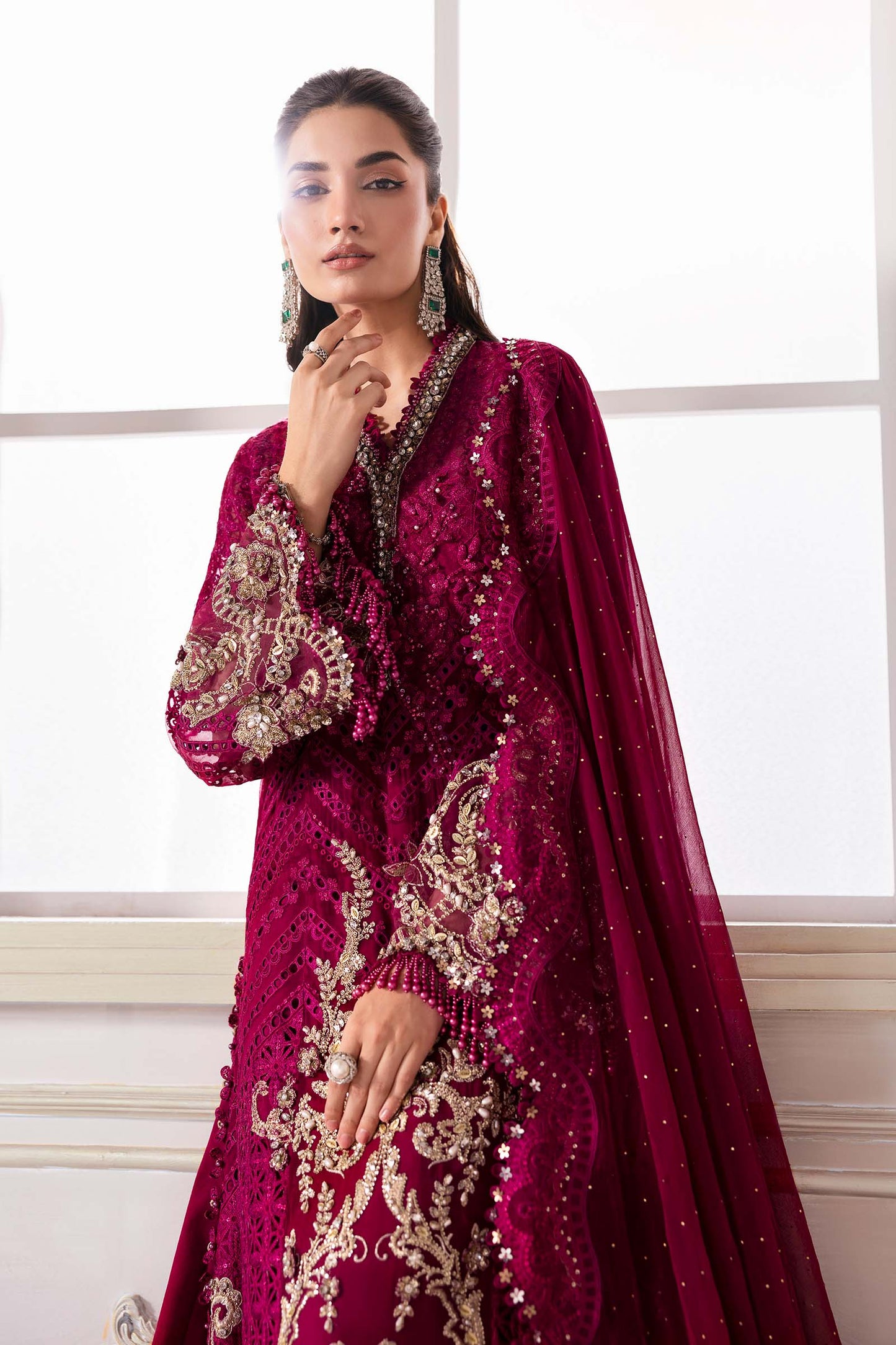MARIA B Embroidered Embroidered Chiffon Suit | BD-3003