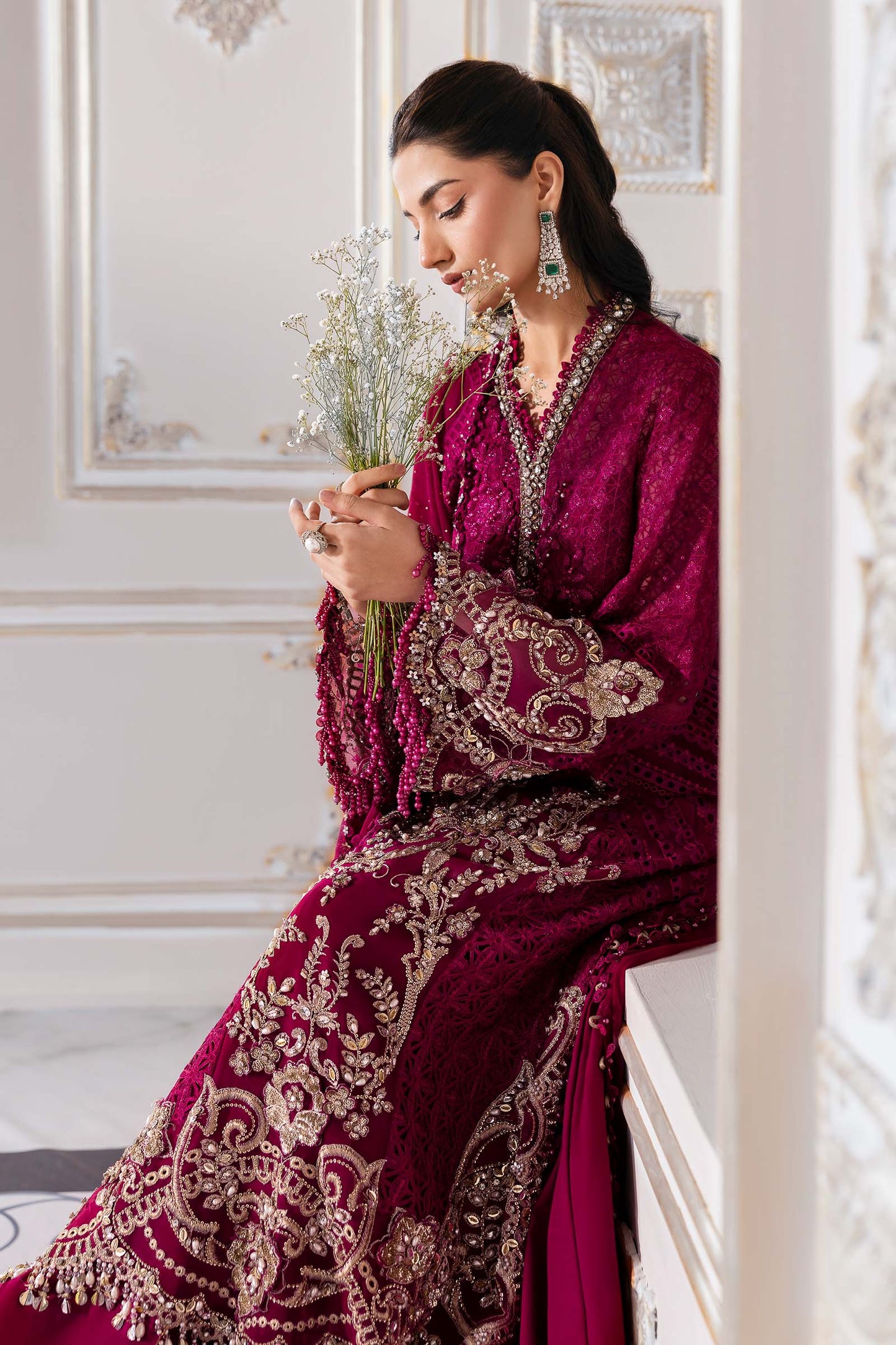 MARIA B Embroidered Embroidered Chiffon Suit | BD-3003