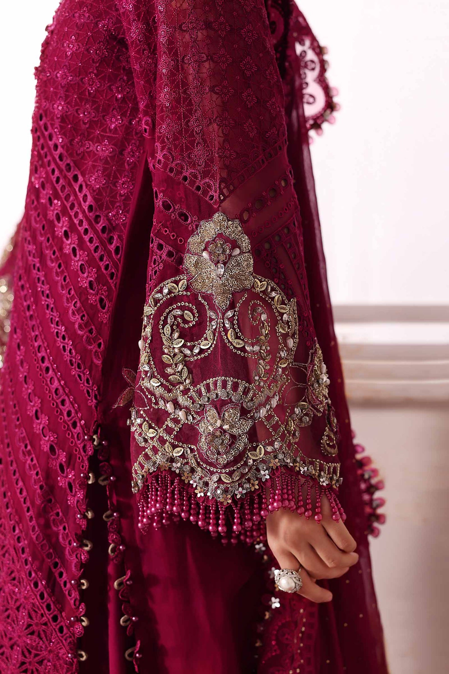MARIA B Embroidered Embroidered Chiffon Suit | BD-3003