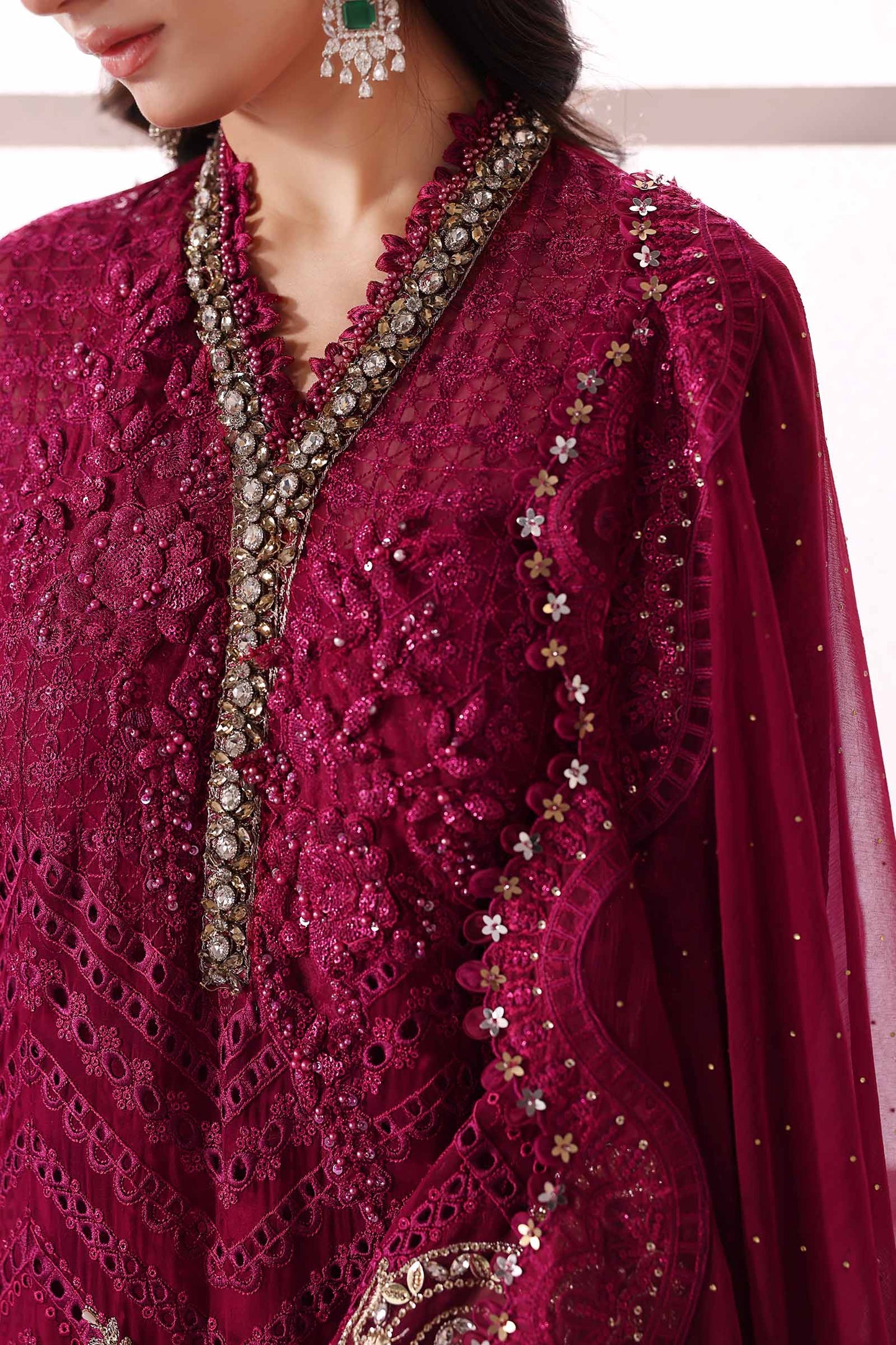 MARIA B Embroidered Embroidered Chiffon Suit | BD-3003
