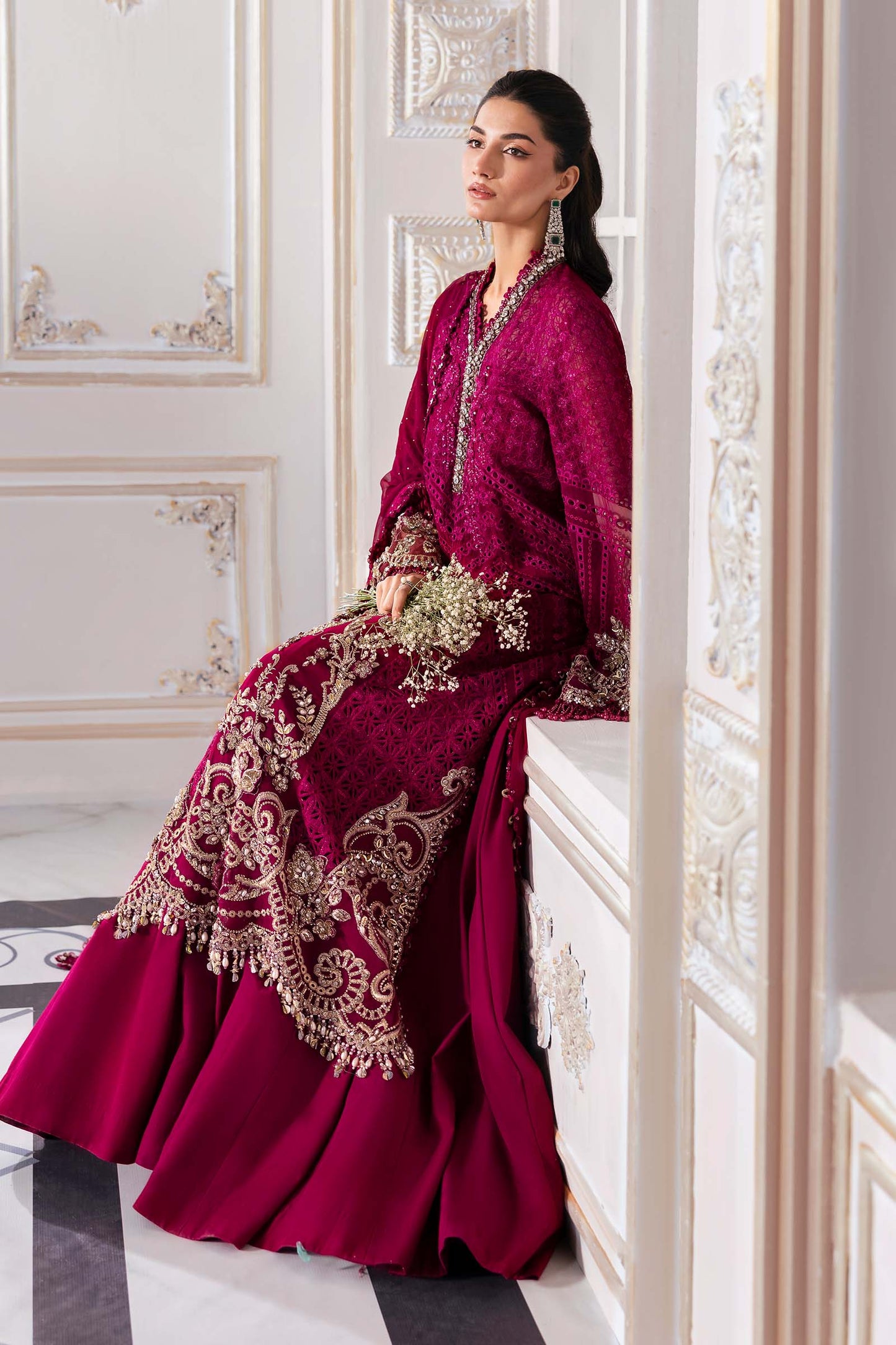 MARIA B Embroidered Embroidered Chiffon Suit | BD-3003