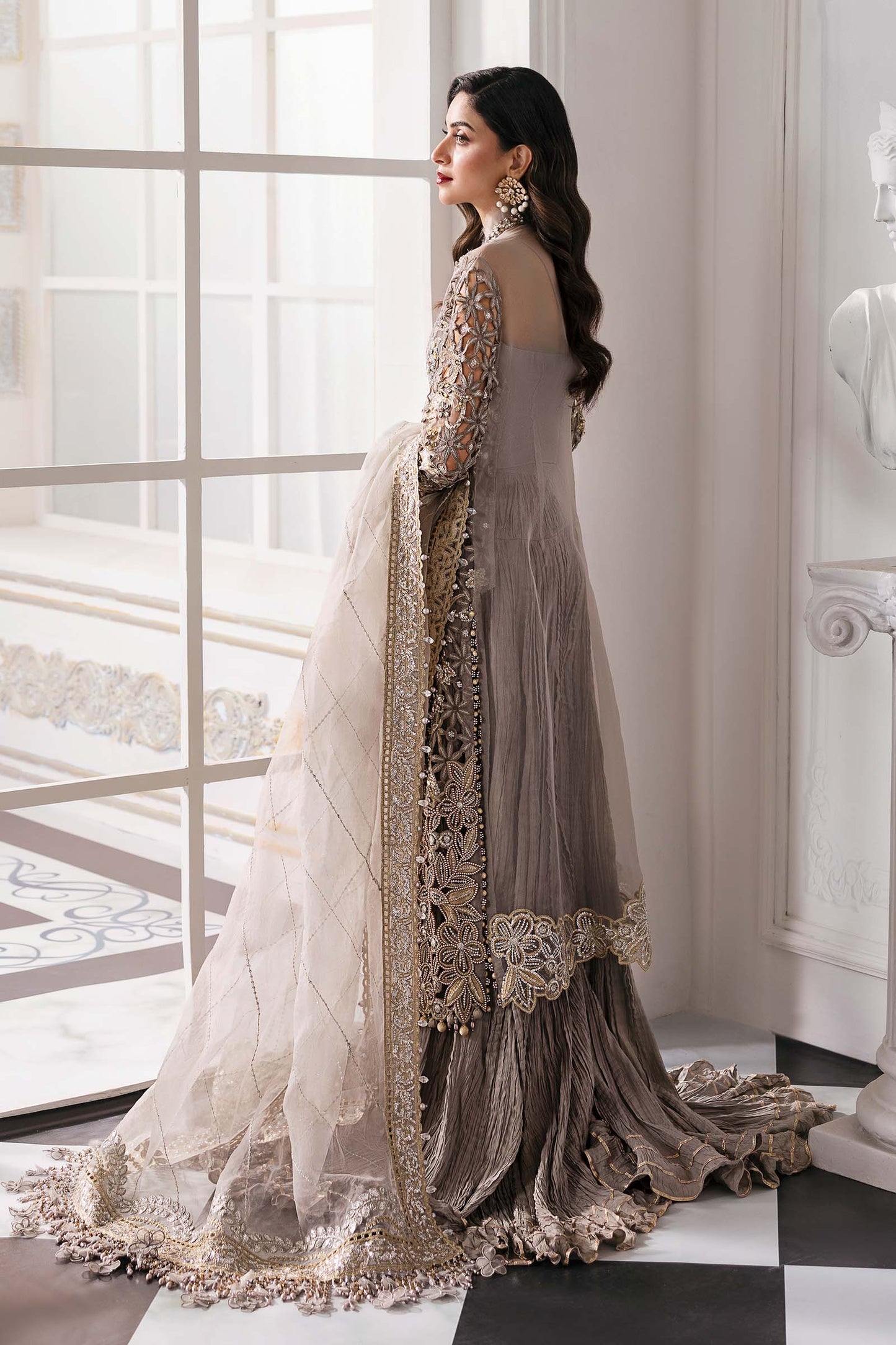MARIA B Embroidered Embroidered Organza Suit | BD-3006