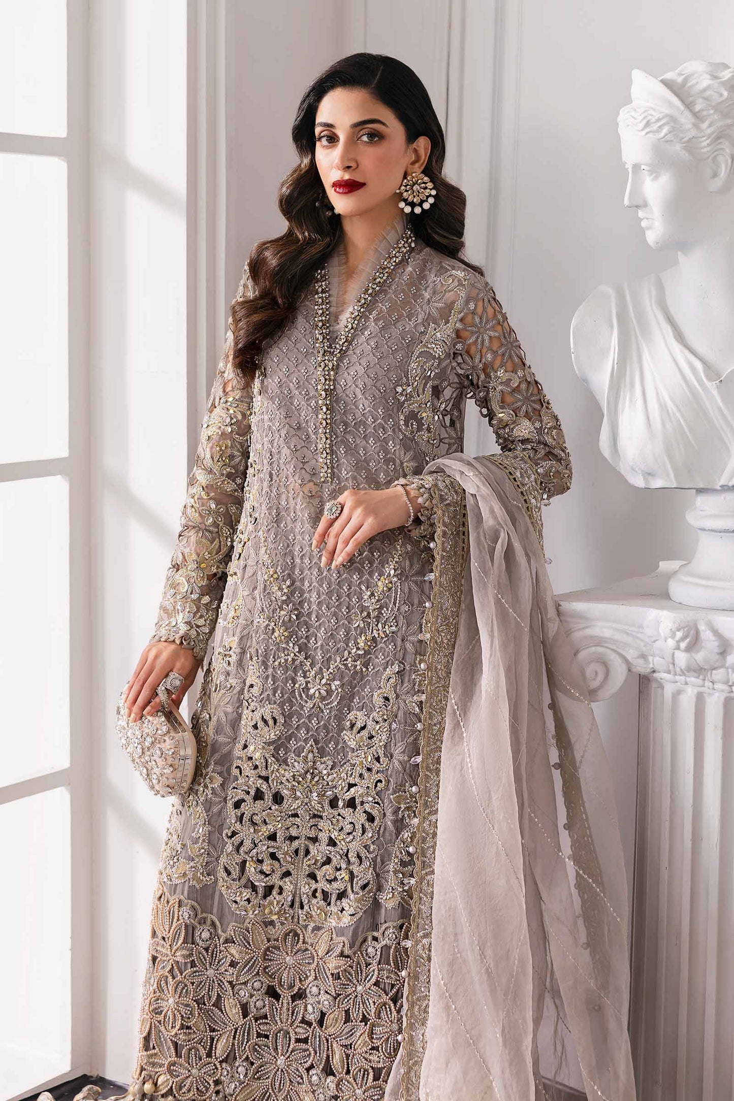 MARIA B Embroidered Embroidered Organza Suit | BD-3006