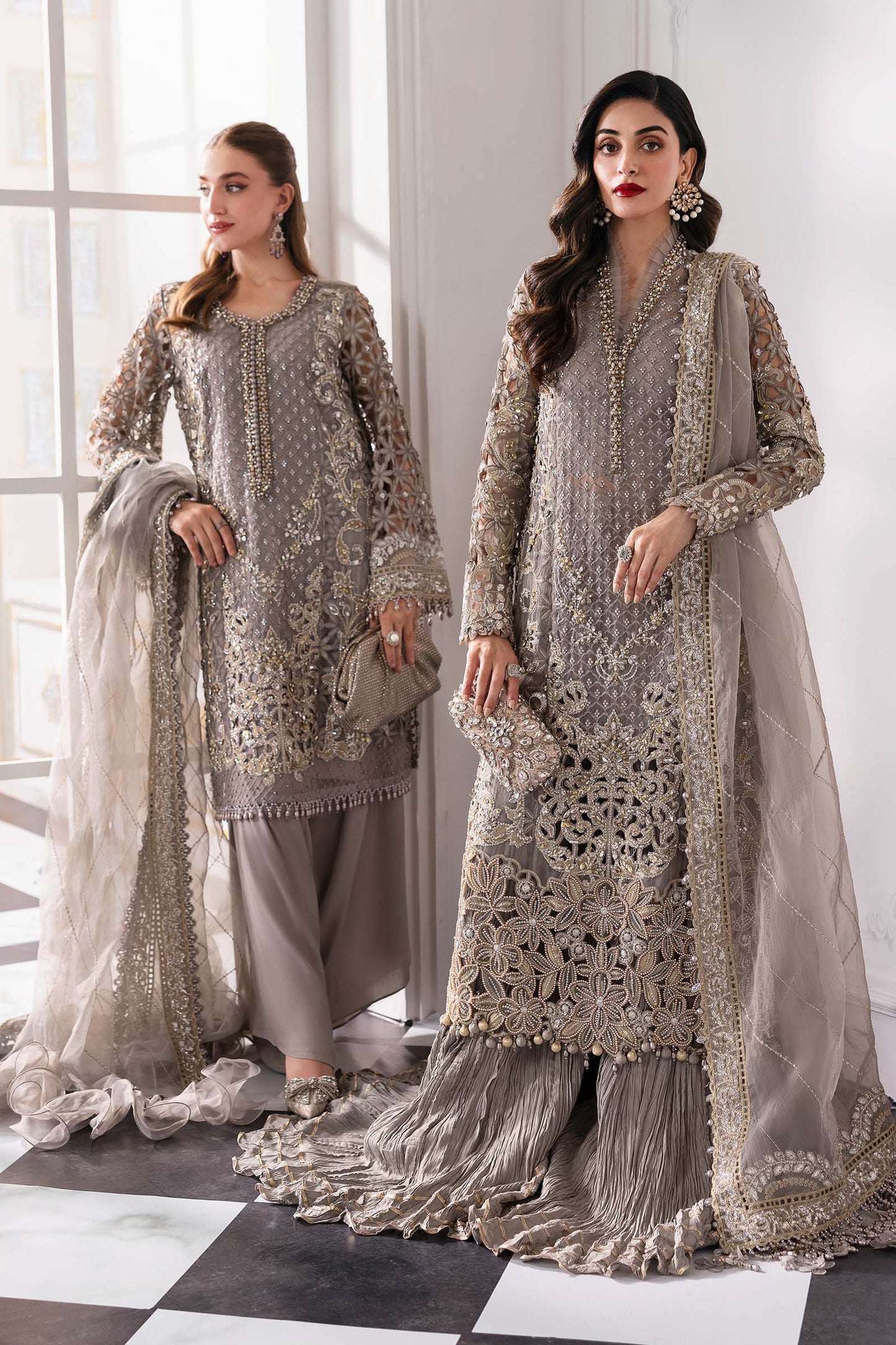 MARIA B Embroidered Embroidered Organza Suit | BD-3006