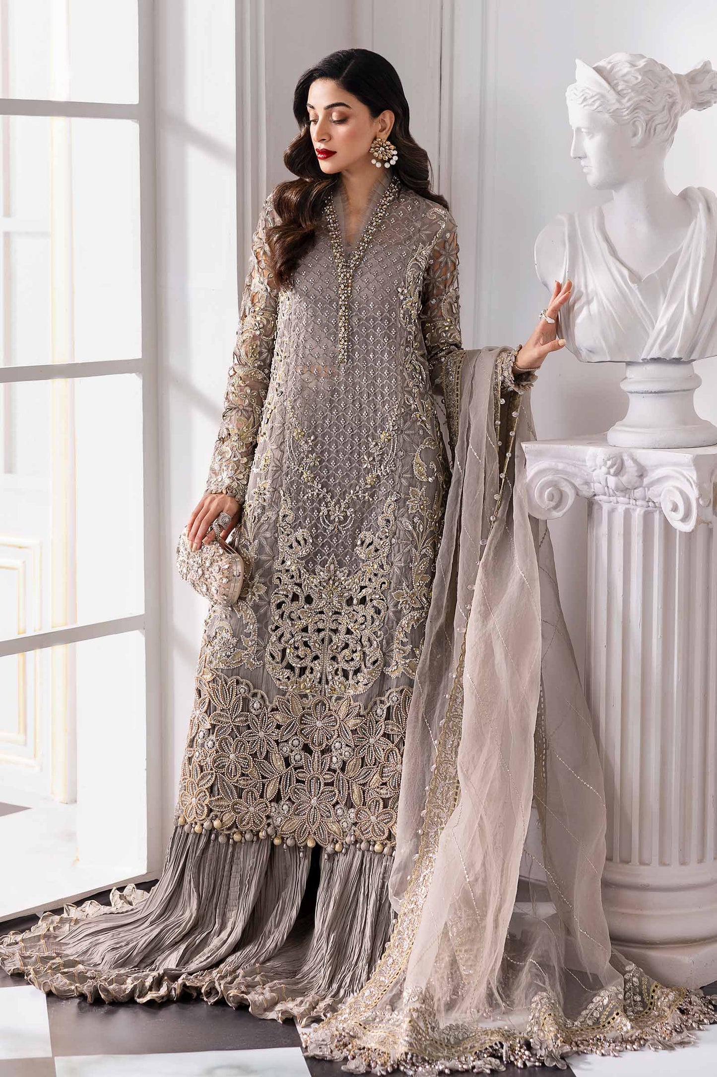 MARIA B Embroidered Embroidered Organza Suit | BD-3006