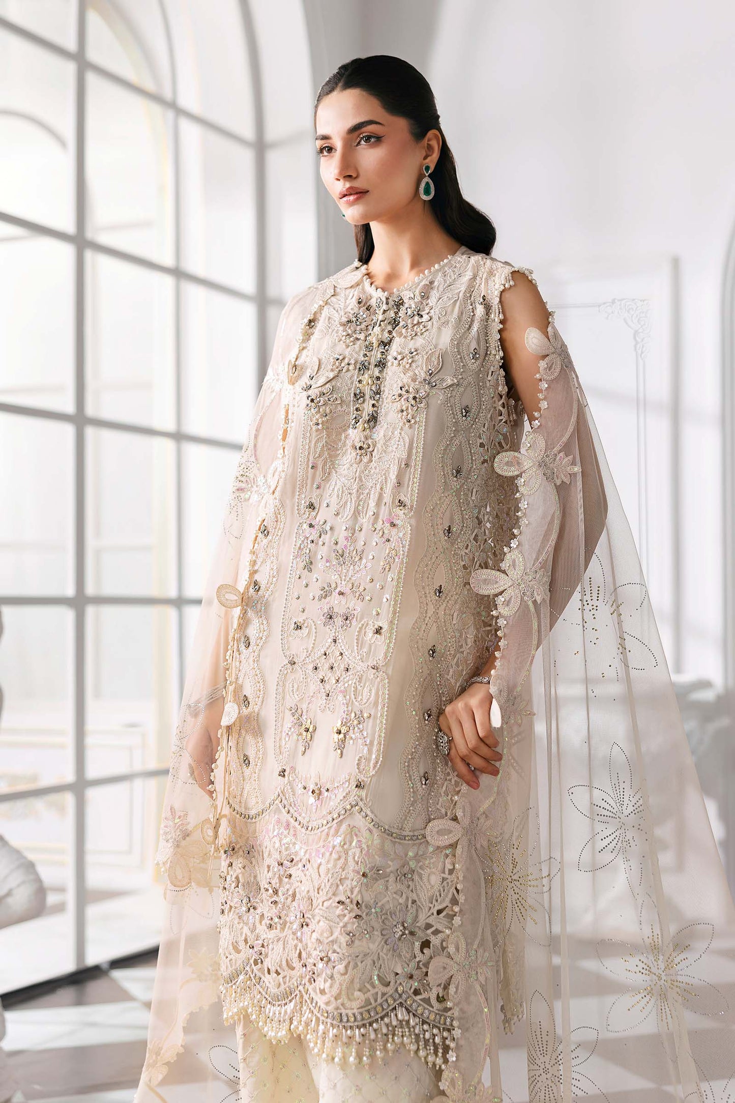 MARIA B Embroidered Chiffon Suit | BD-3007