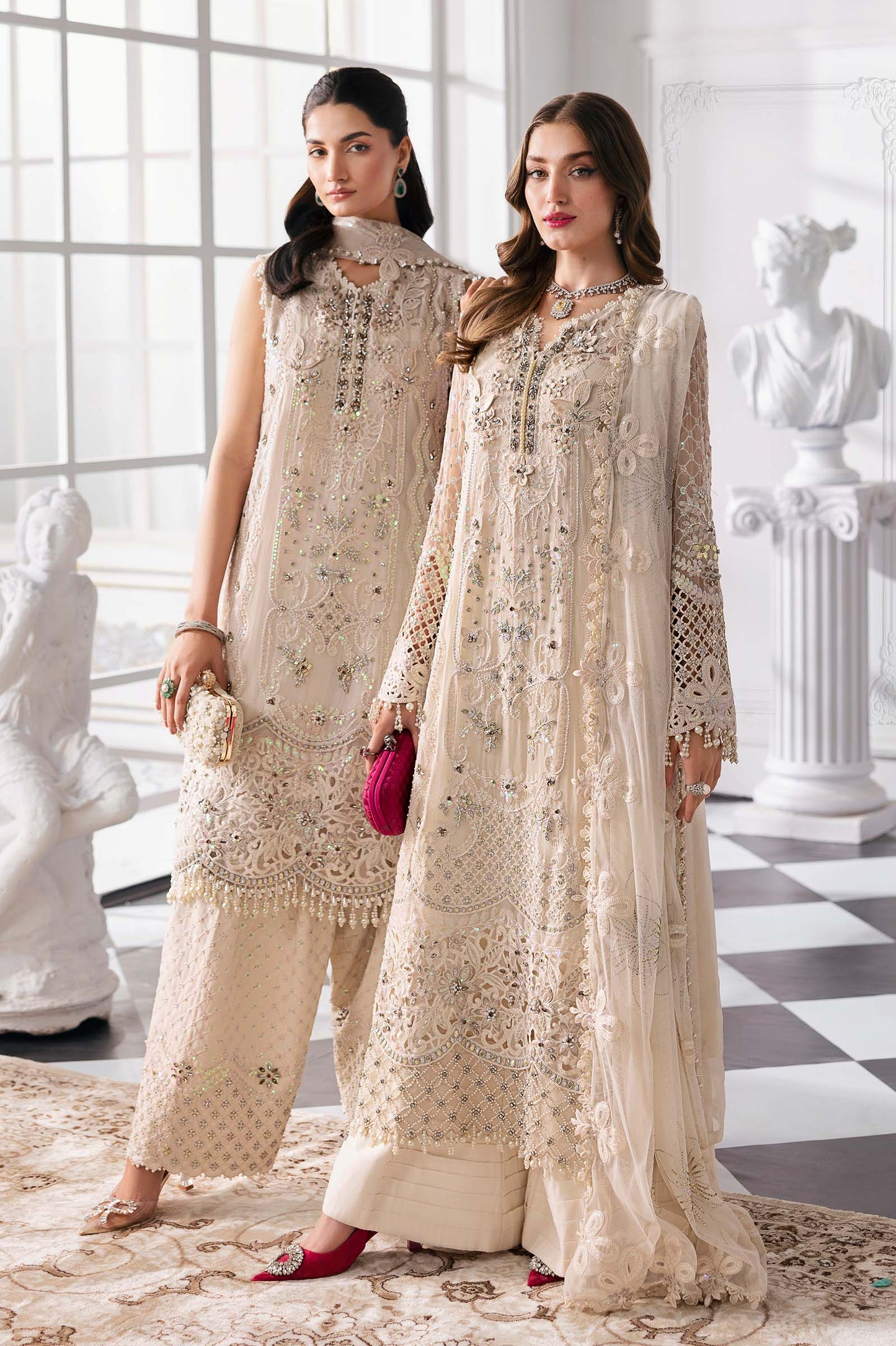 MARIA B Embroidered Chiffon Suit | BD-3007