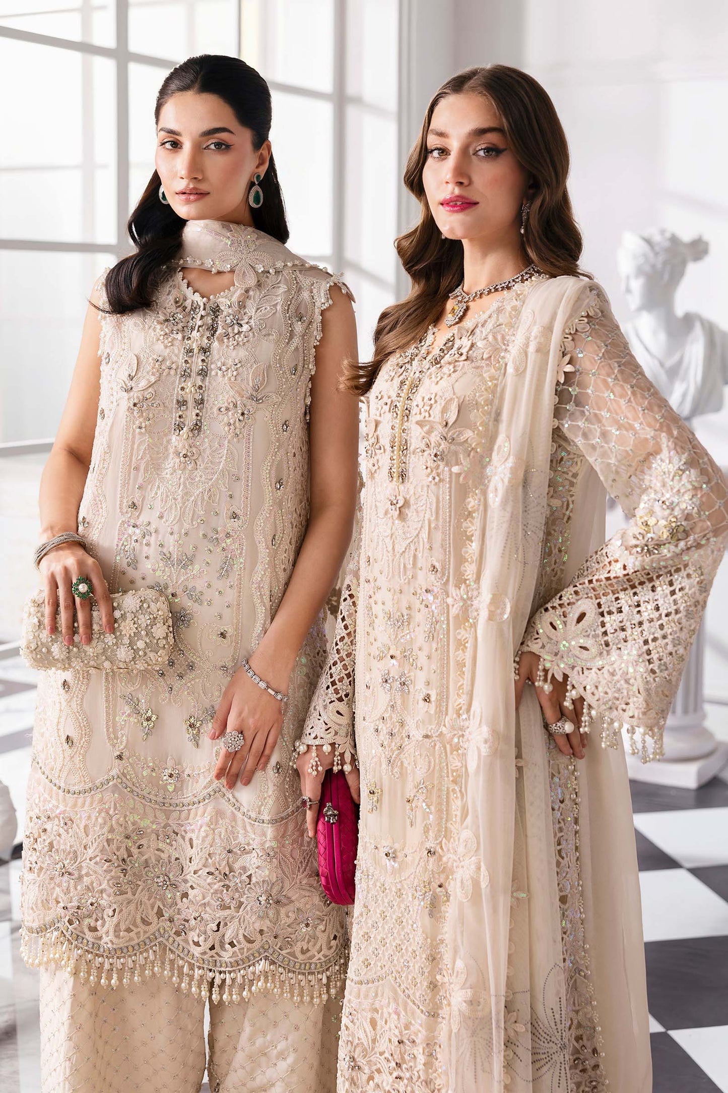 MARIA B Embroidered Chiffon Suit | BD-3007