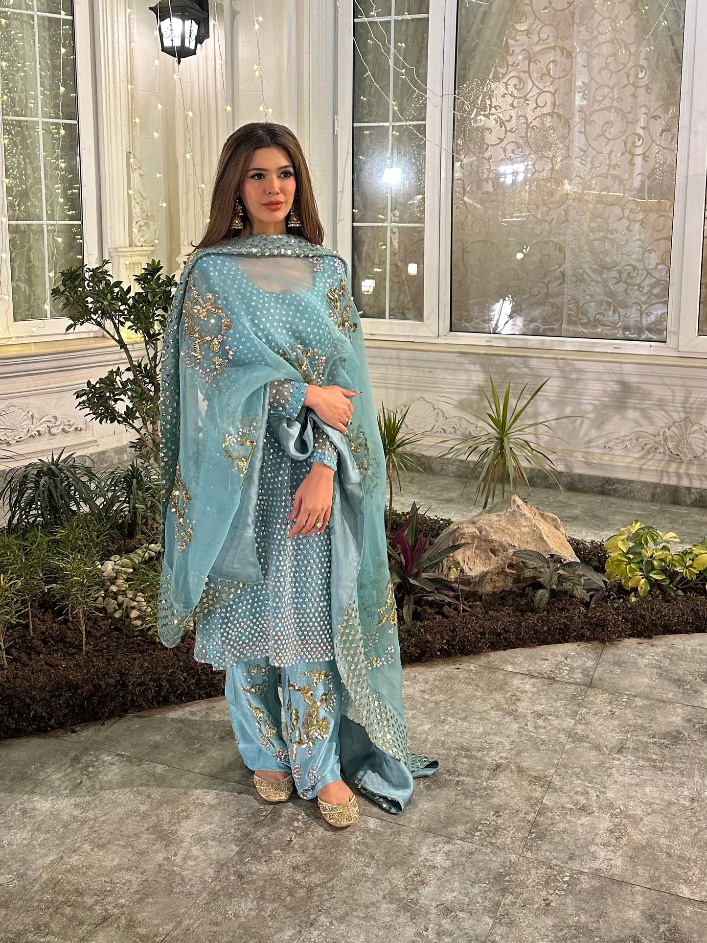 Aqua Embellished
