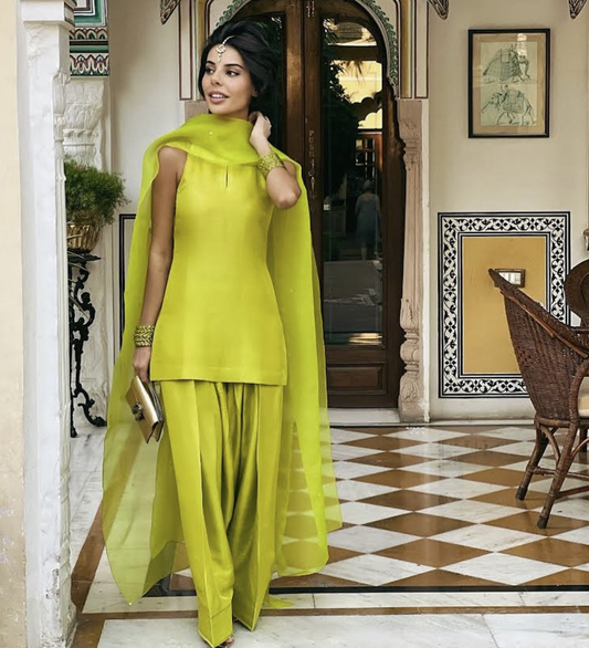FARSHI SHALWAR - Green