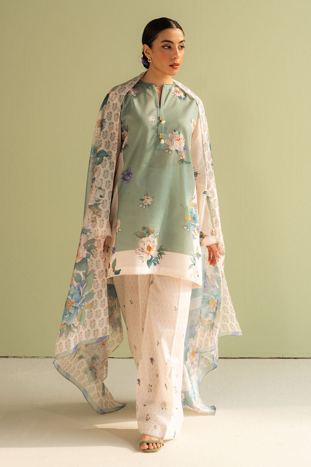 Zara Shahjahan | Coco Prints 25 | Sofia-2A L / Light Pistachio / Lawn Zara Shahjahan | Coco Prints 25 | Sofia-2A L / Light Pistachio / Lawn