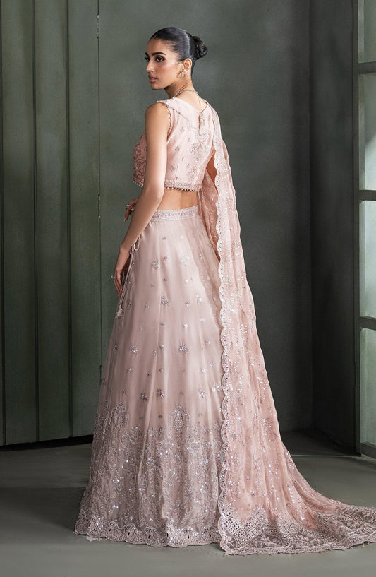 Zarif Elmira Pink Chiffon Lehenga Choli — outfit view 2