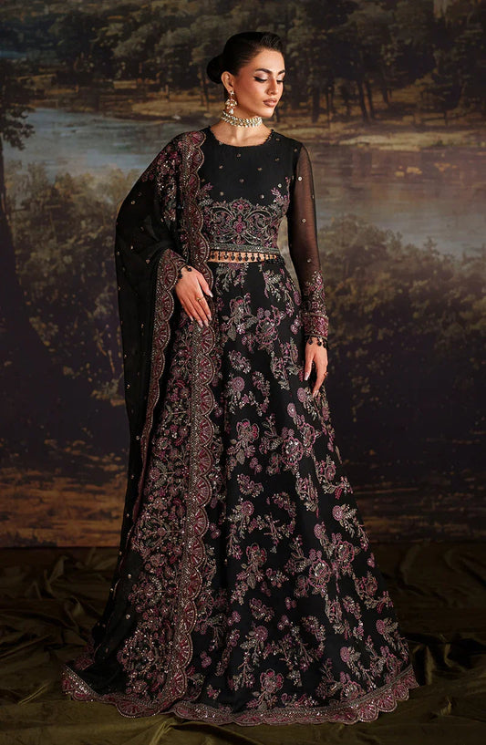 Zarif Victoria Black Chiffon Lehenga Choli — outfit view 1