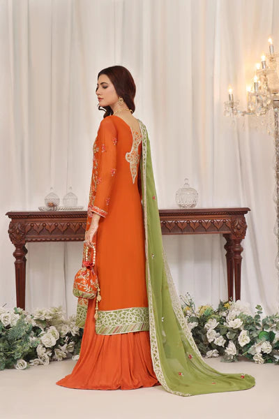 3 PIECE - LUXURY EMBROIDERED CHIFFON SUIT