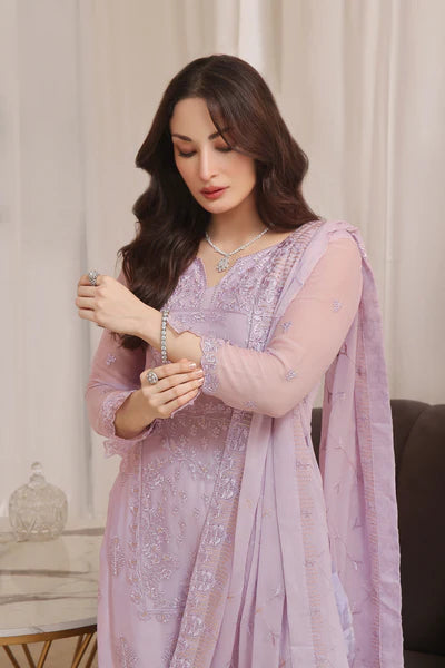 3 PIECE - LUXURY EMBROIDERED CHIFFON SUIT