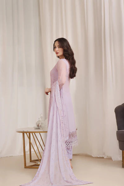 3 PIECE - LUXURY EMBROIDERED CHIFFON SUIT