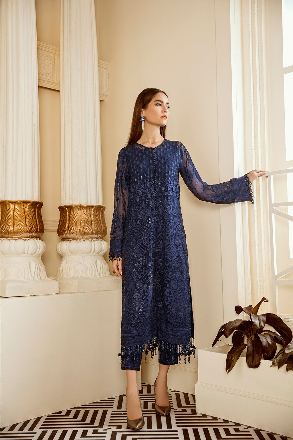 EMBROIDERED CHIFFON-CH06-EC02
