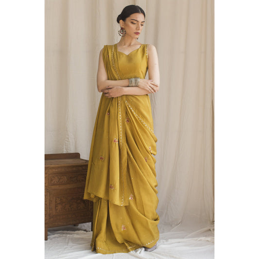 MUSTARD SAREE