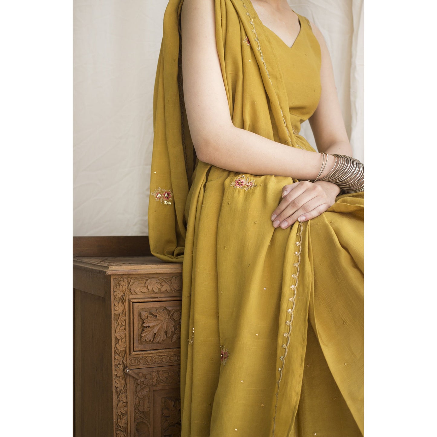 MUSTARD SAREE