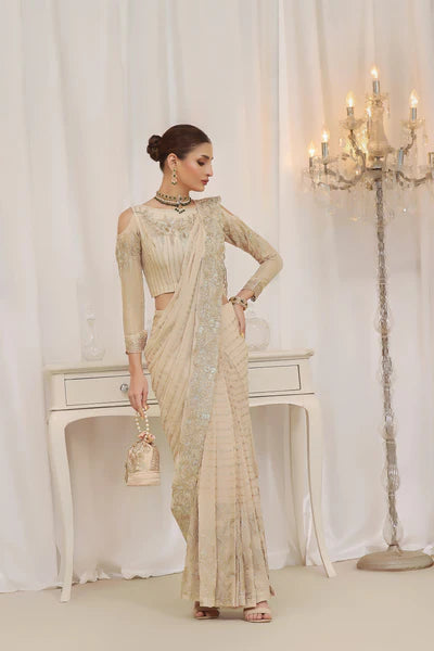 3 PIECE - LUXURY EMBROIDERED CHIFFON SUIT