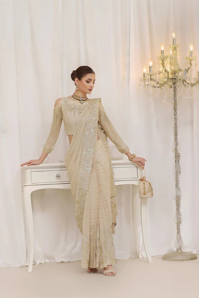 3 PIECE - LUXURY EMBROIDERED CHIFFON SUIT