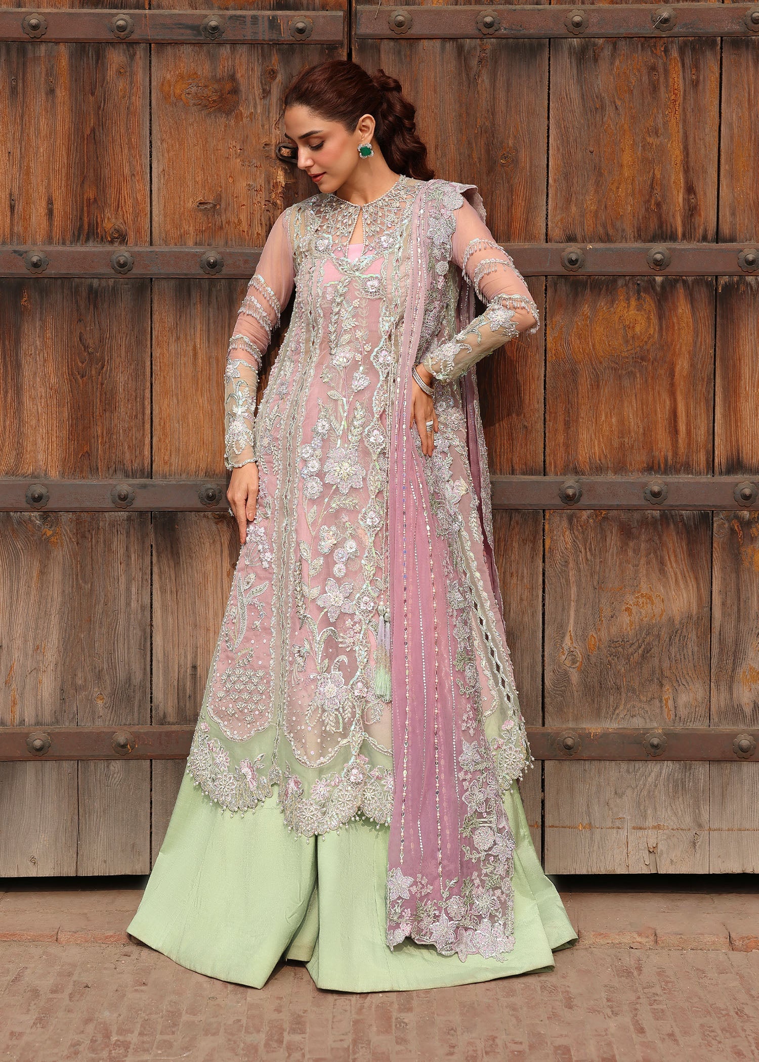 Crimson TILSAM Jhilmil Wedding Unstitched '26 Pakistani designer outfit look 2