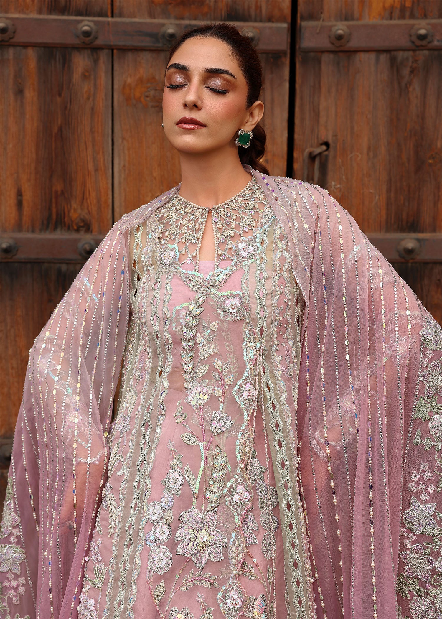 Crimson TILSAM Jhilmil Wedding stitched '26 stitched Pakistani designer outfit look 9