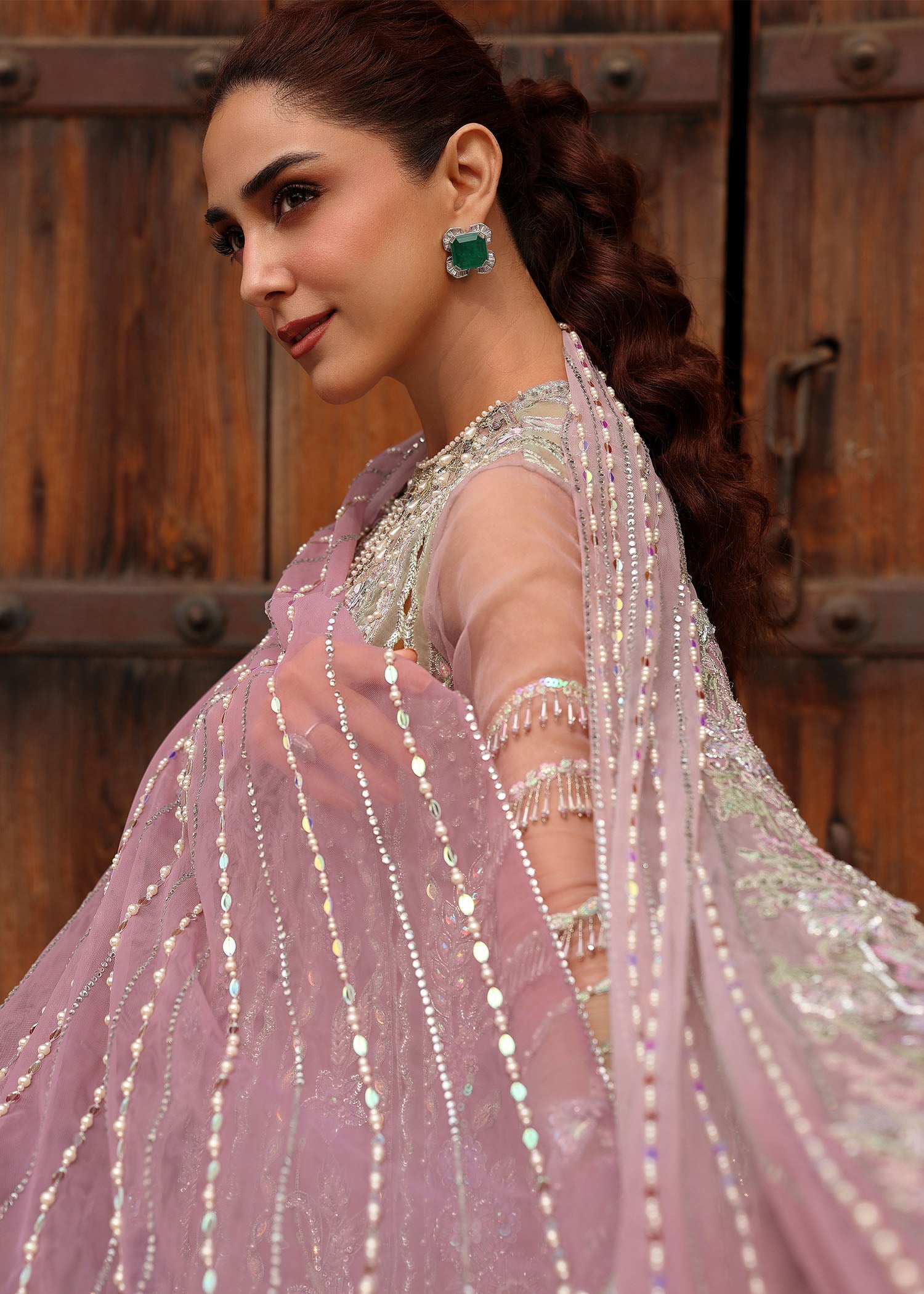 Crimson TILSAM Jhilmil Wedding stitched '26 stitched Pakistani designer outfit look 4