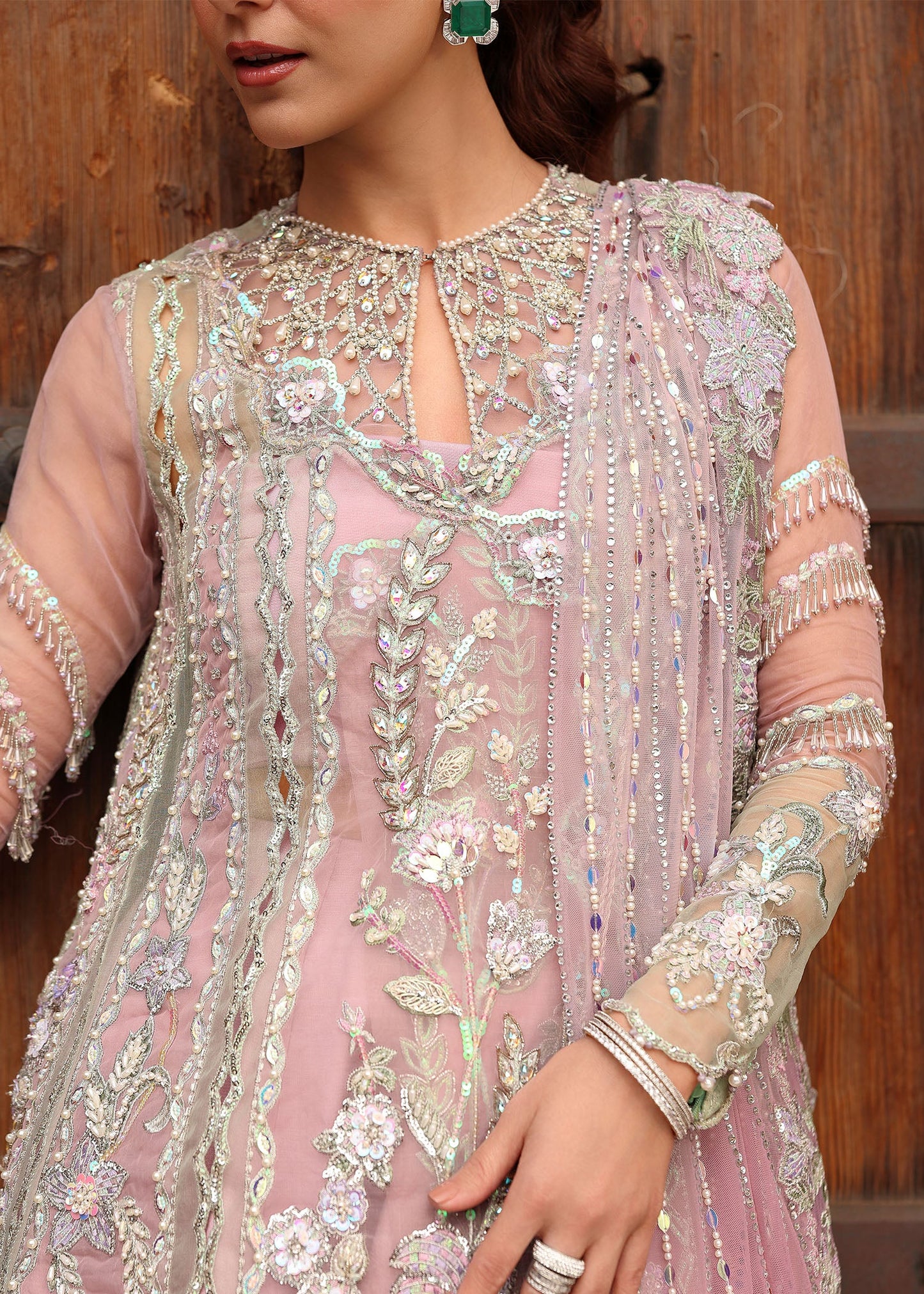 Crimson TILSAM Jhilmil Wedding Unstitched '26 Pakistani designer outfit look 3