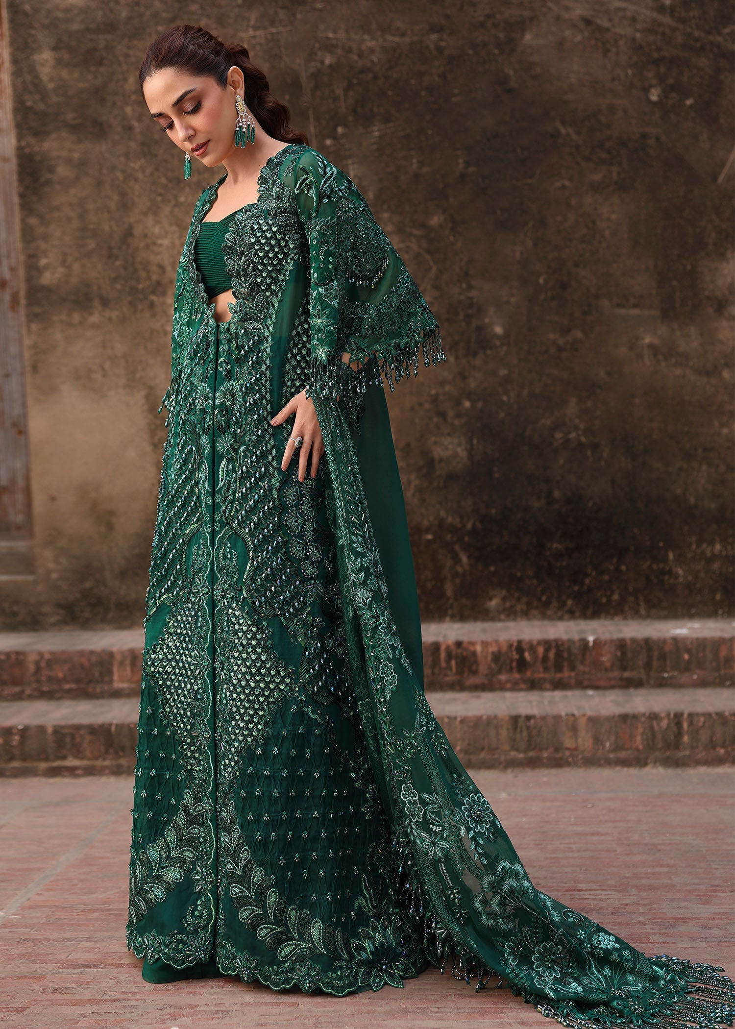 Crimson ZAMARD Jhilmil Wedding stitched '26 stitched Pakistani designer outfit look 2