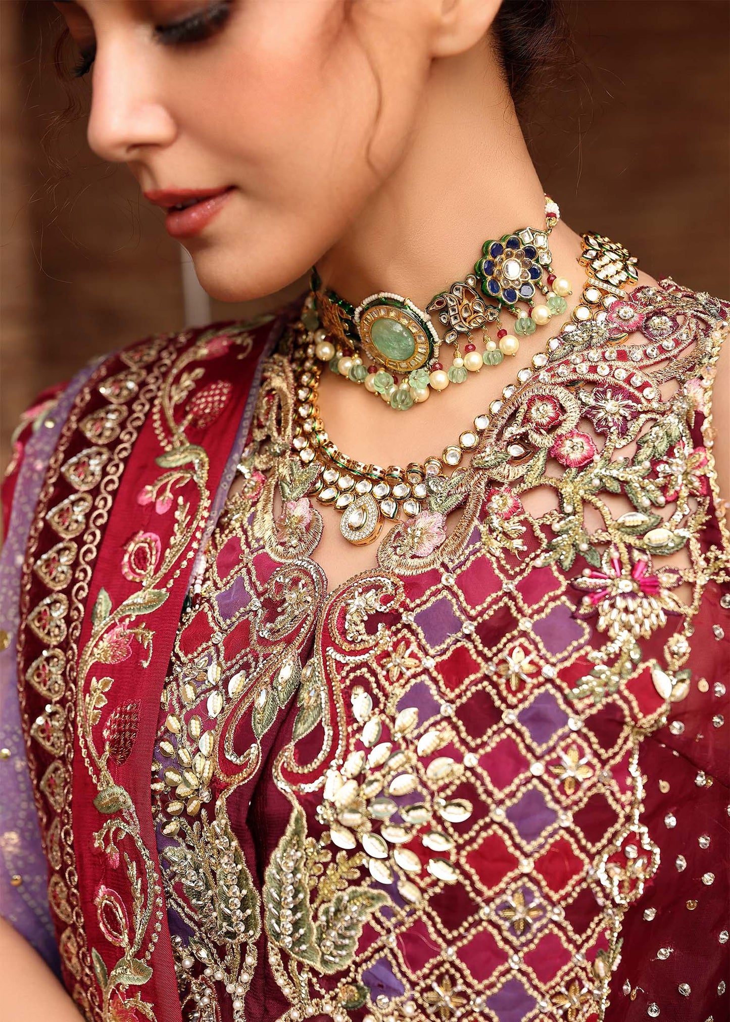 Crimson NAZO Jhilmil Wedding Unstitched '26 Pakistani designer outfit look 8