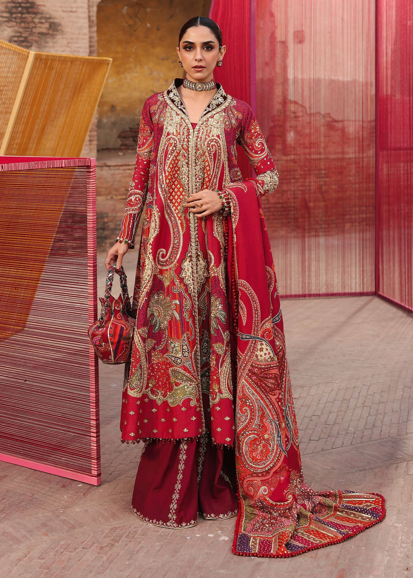 Crimson DAMINI Jhilmil Wedding Unstitched '26 Pakistani designer outfit look 1