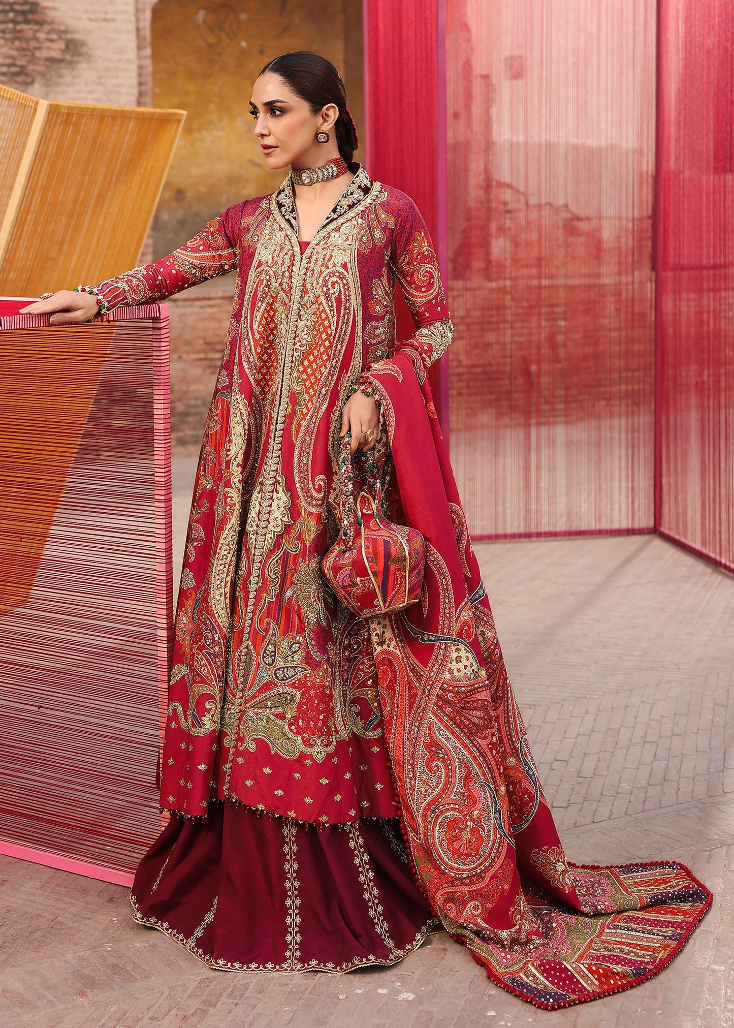 Crimson DAMINI Jhilmil Wedding Unstitched '26 Pakistani designer outfit look 3