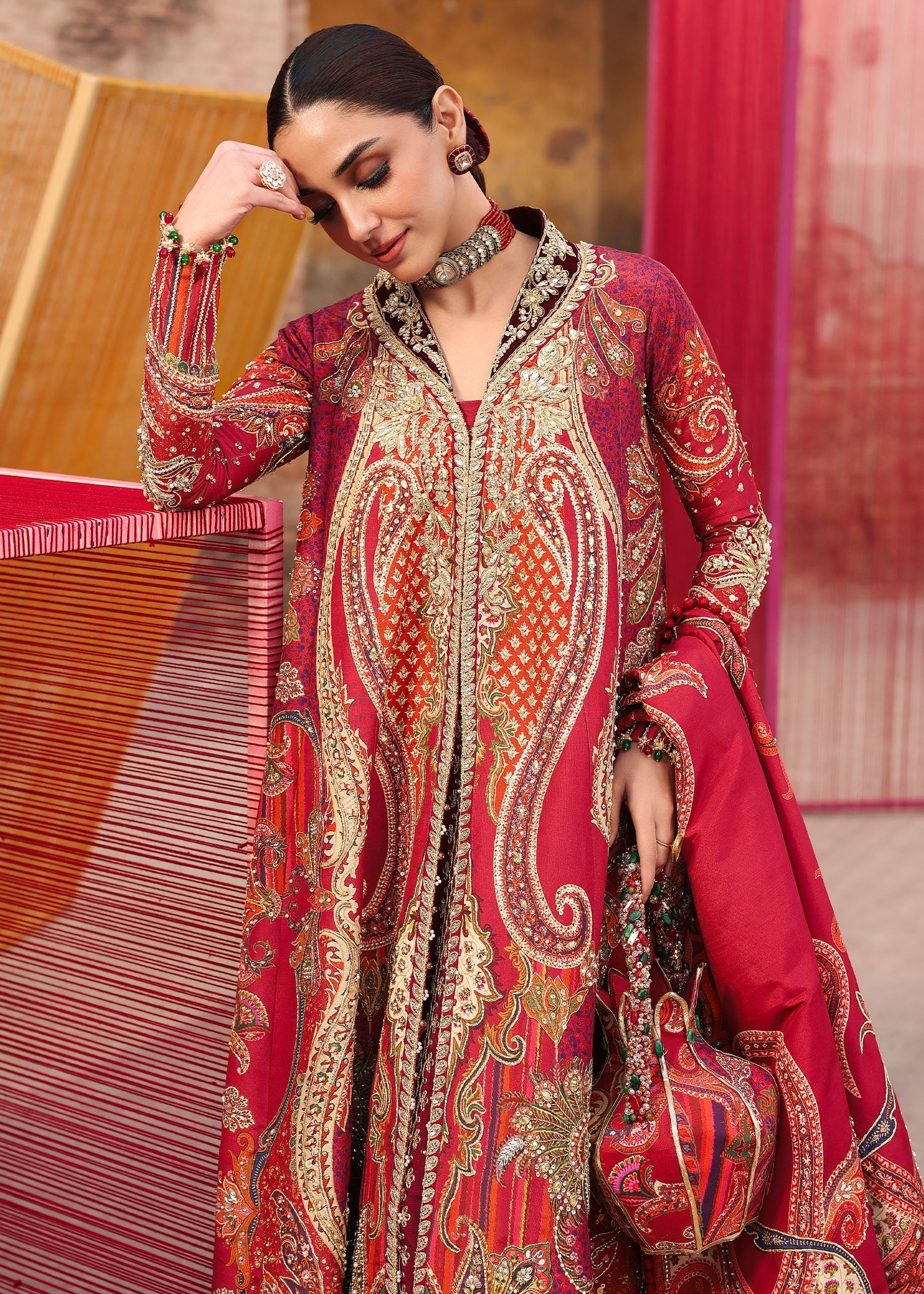 Crimson DAMINI Jhilmil Wedding Unstitched '26 Pakistani designer outfit look 4