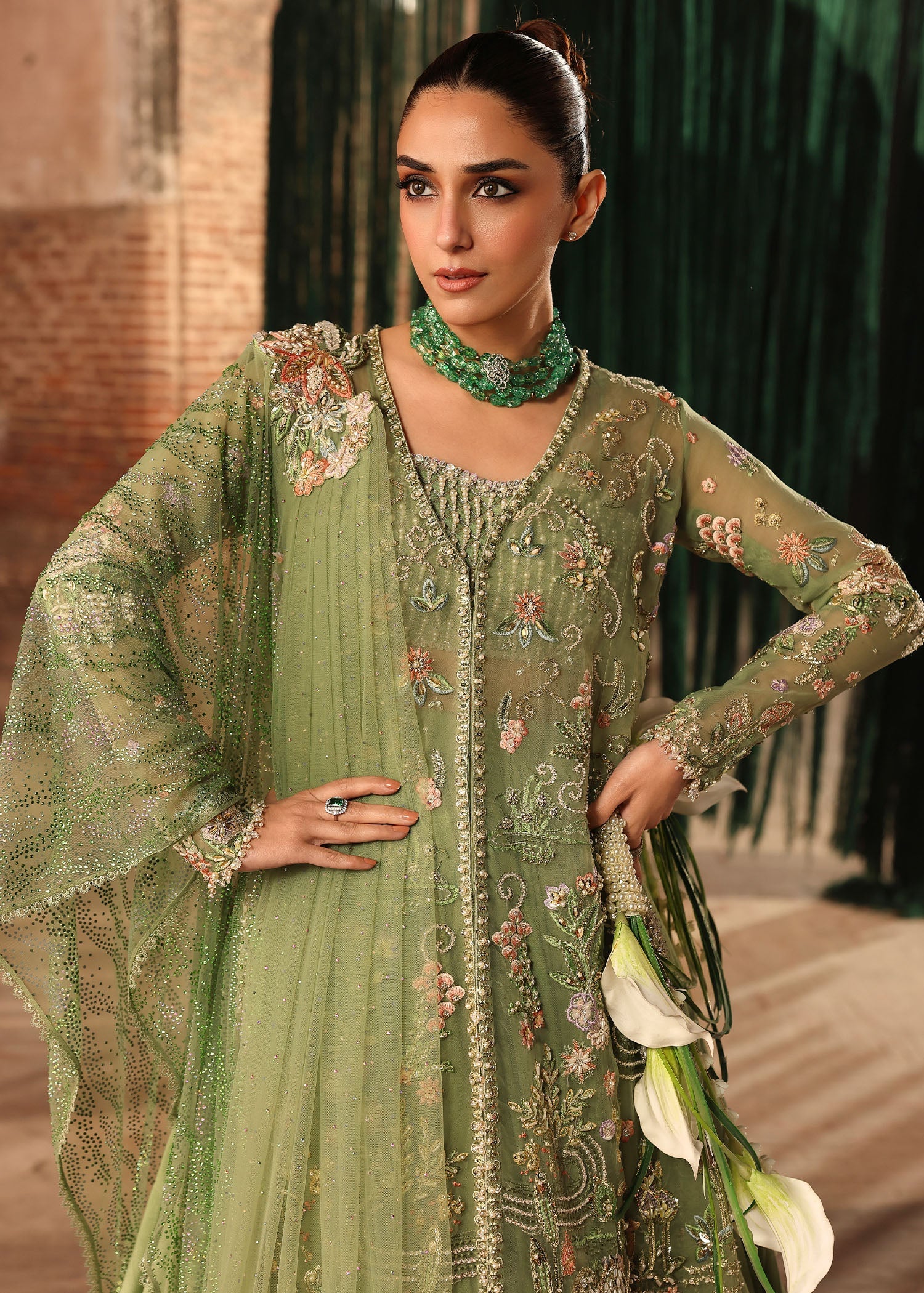 Crimson MATWALI Jhilmil Wedding Unstitched '26 Pakistani designer outfit look 4