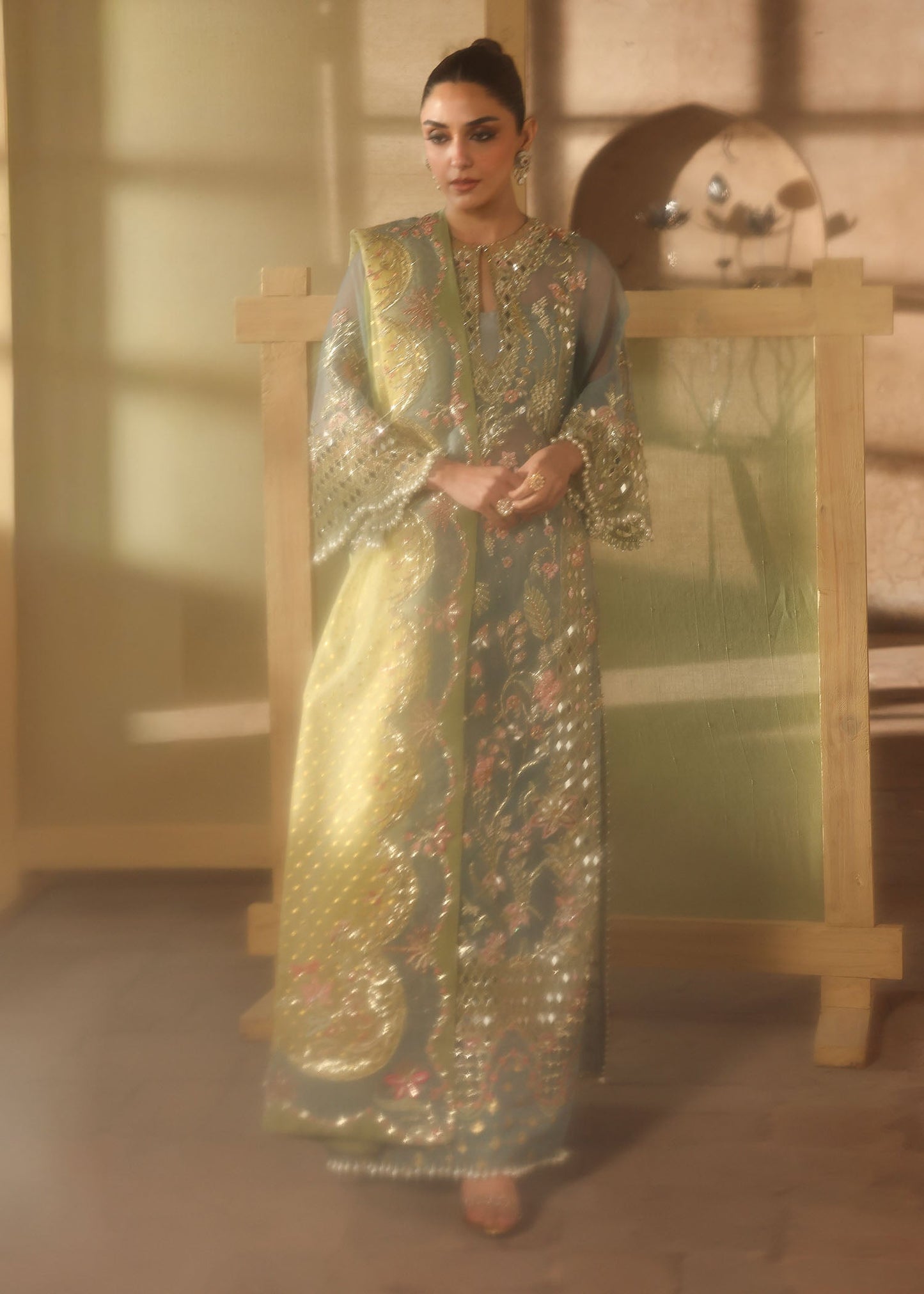Crimson JHALAK Jhilmil Wedding stitched '26 stitched Pakistani designer outfit look 5