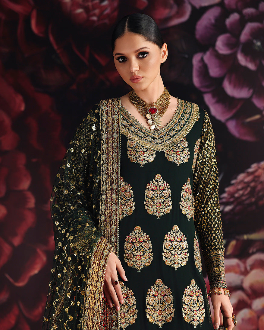 Roheenaz Crown Jewel Royale Eternel Chiffon Edit Pakistani designer outfit look 4