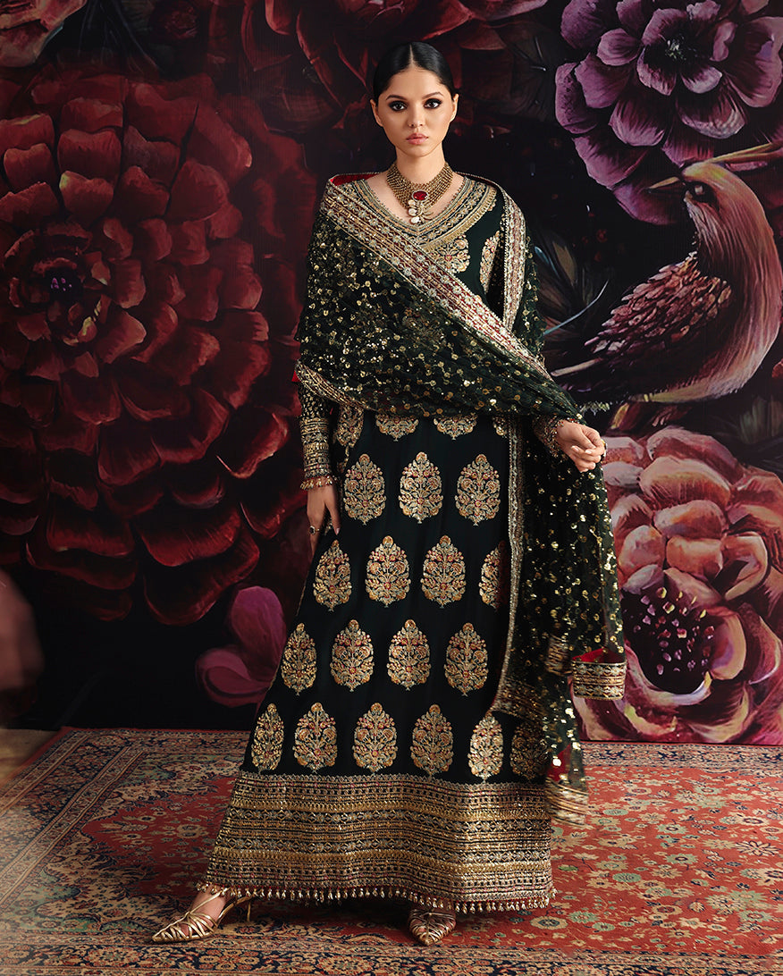 Roheenaz Crown Jewel Royale Eternel Chiffon Edit stitched Pakistani designer outfit look 5