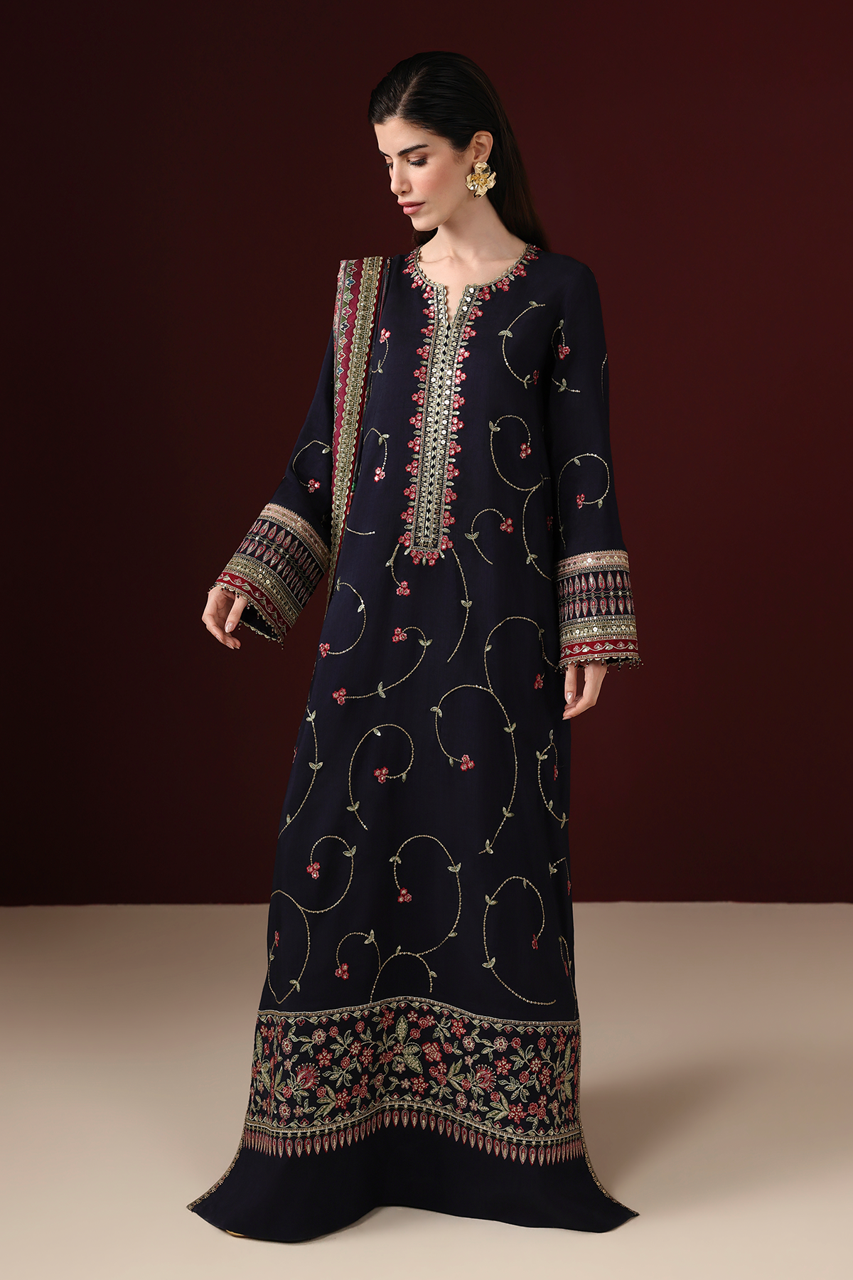 Jazmin EMBROIDERED RAW SILK UR-7087 Mirelle Luxury Formals '26 Pret Pakistani designer outfit look 2
