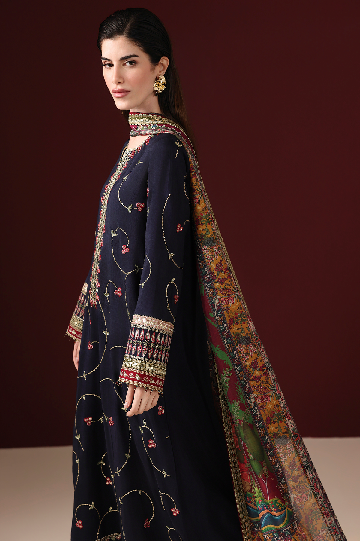 Jazmin EMBROIDERED RAW SILK UR-7087 Mirelle Luxury Formals '26 Pret Pakistani designer outfit look 6