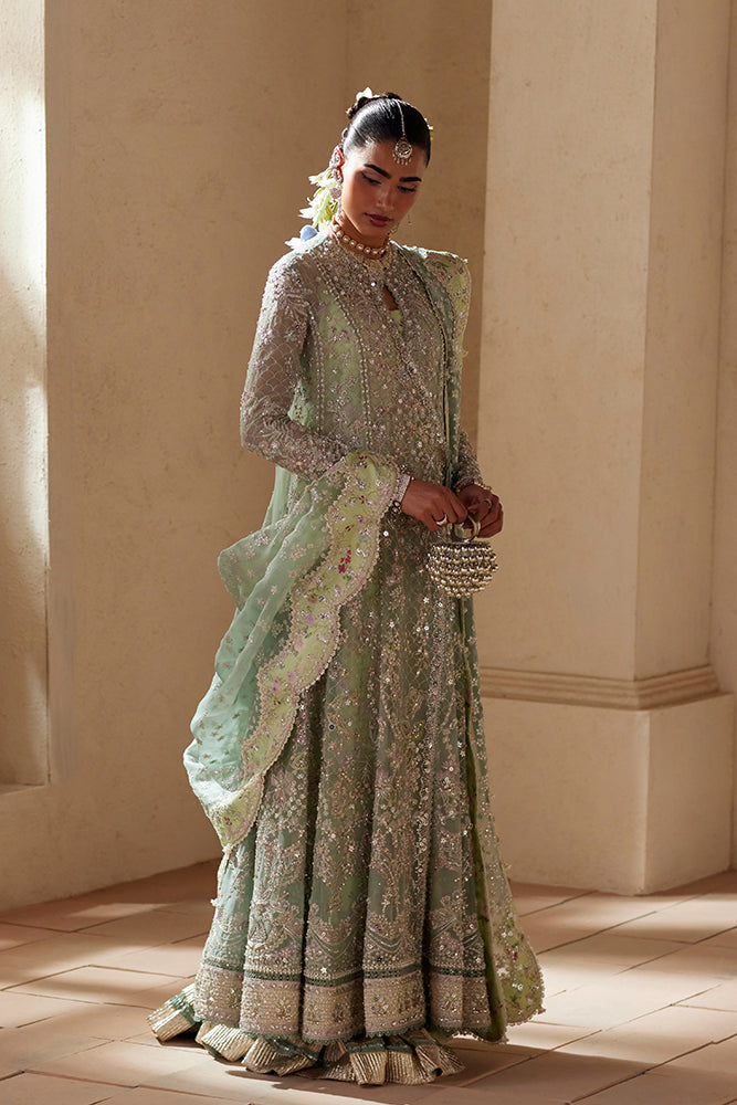 Suffuse Nirvelle turquoise Pakistani designer outfit