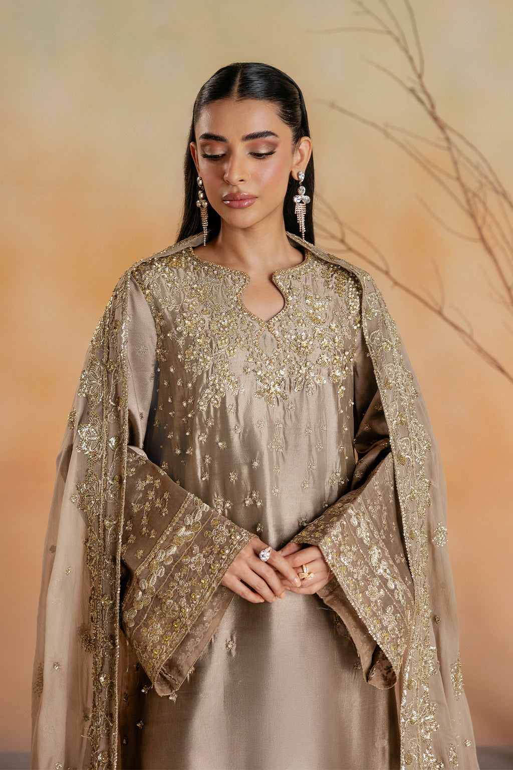 Emaan Adeel ODETTE Elara Sheesha Silk Pakistani designer outfit look 5